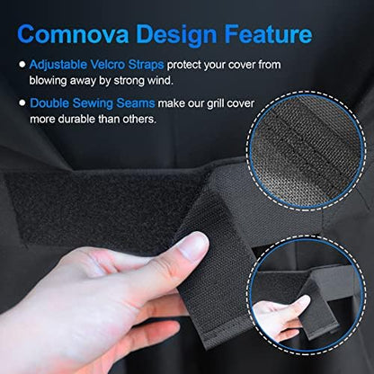 Comnova Weber Grill Cover - Q Series, Q2000/Q200/Q1000/Q100, Q2200, 2400, 1200, 1400 & More - Heavy Duty & Waterproof