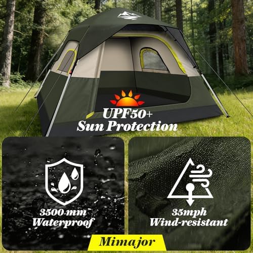 Camping Tent 2/3/4 Person Instant Pop Up Tents for Camping