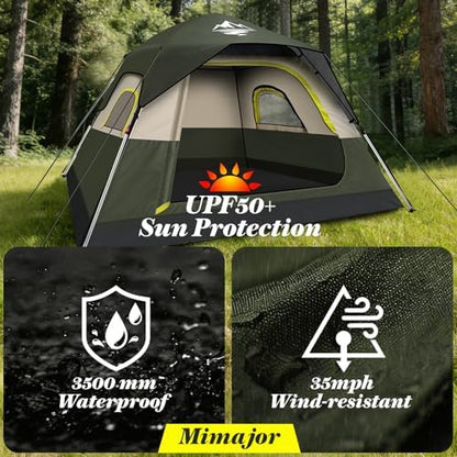 Camping Tent 2/3/4 Person Instant Pop Up Tents for Camping