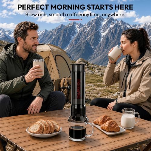 Camping French Press - Portable Coffee Maker for K Cup Pods and Grounds
