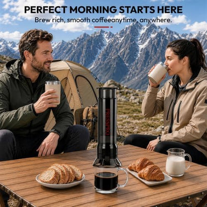 Camping French Press - Portable Coffee Maker for K Cup Pods and Grounds