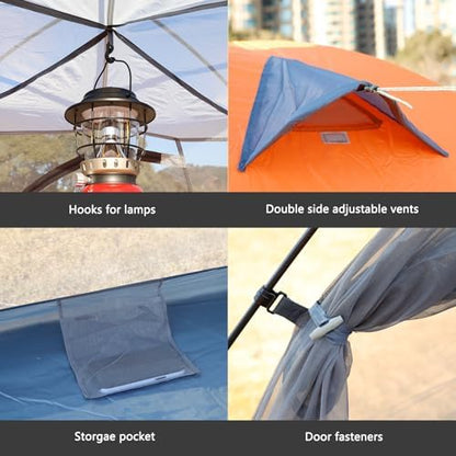 Treefox Camping Tent 2 Person Tent Waterproof Tent Portable Dome Tents
