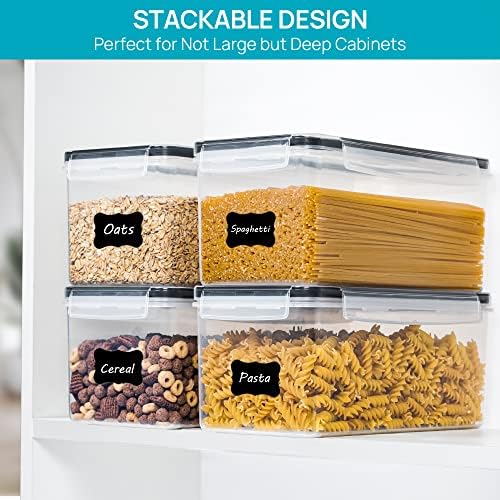 Vtopmart Pasta Storage Containers, 4 Pack, 3.2L Airtight Canisters