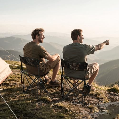 REDCAMP 2 Pack Tall Tripod Chairs for Adults, Folding Lightweight Portable Golf Chairs
