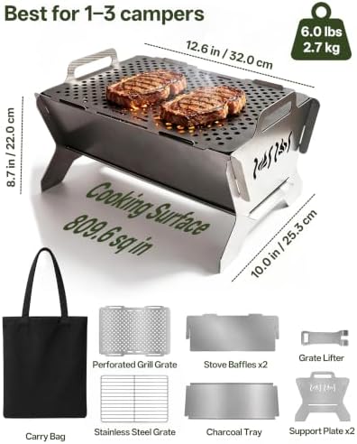 Charmline Portable Charcoal Grill and Fire Pit
