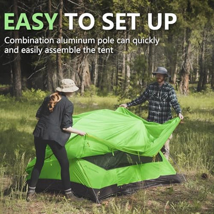 BISINNA Backpacking 2 Person Tent Lightweight 3 Season Camping Tent