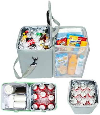 2-in-1 Accessories for XL Large Bogg Bag - Cooler and Organizer Insert, Portable PEVA Cooler Bag, Ice Chest with Handle and Strap, Lightweight Mesh Inserts Bogg Bag Organizer only for XL