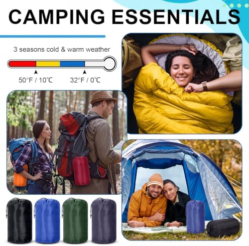 Junkin 12/36 Pcs Camping Sleeping Bags for Adult