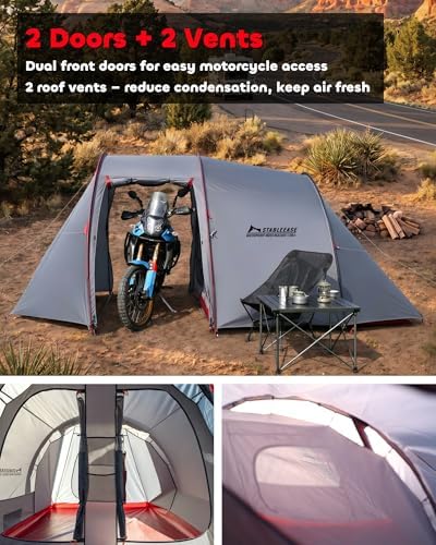 2-Person Waterproof Motorcycle Tent for Camping