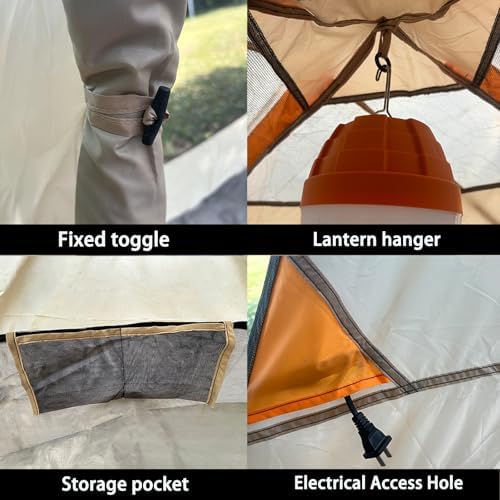 unp 6 Person 4 Season Dome Tent, Easy to Set Up for Camping & Hiking, Lightweight & Portable, Green