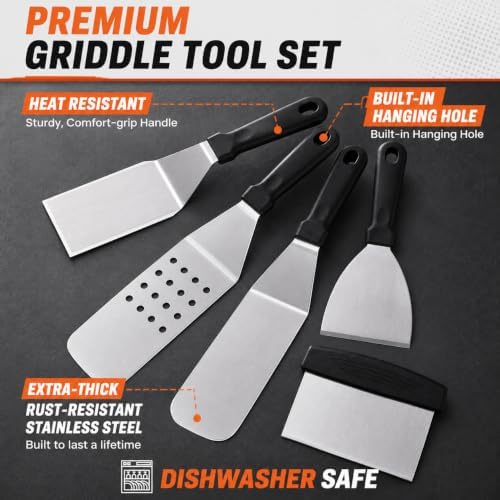 Griddle Accessories Kit for Blackstone and Camp Chef, Flat Top Grill