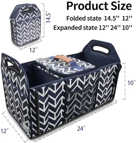 Orionstar Trunk Organizer, Foldable Car Storage Bag Insulation Cooler Bag