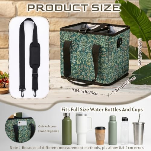 Portable Foldable Insulated Beverage Bag, William Morris Print