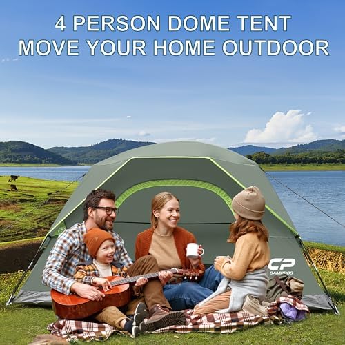 CAMPROS CP Tents for Camping 2/4/6 Person, Waterproof Windproof Dome Tent