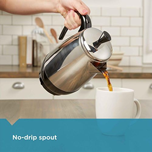Farberware Electric Coffee Percolator, Stainless Steel Basket, Automatic Keep Warm, No-Drip Spout, 8 Cup