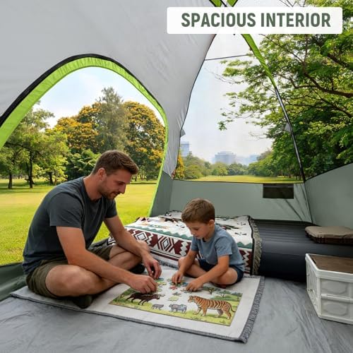 CAMPROS CP Tents for Camping 2/4/6 Person, Waterproof Windproof Dome Tent