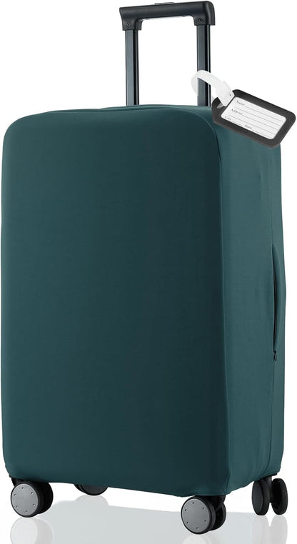 Travel Luggage Cover - Scratch-Resistant Fit 19-33 Inch, Avocado Green, 3XL