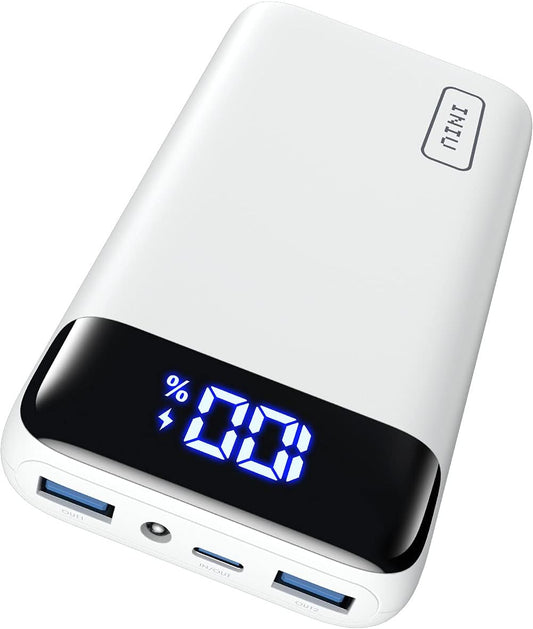 INIU Portable Charger, 22.5W PD3.0 QC4.0 Fast Charging LED Display 20000mAh Power Bank, Tri-Outputs Battery Pack Compatible with iPhone 16 15 14 13 12 Pro Samsung S22 Google iPad Tablet etc