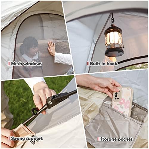 Lightweight Instant Tent for 2 Persons - Waterproof, Windproof, UV Protection - Portable for Outdoor Hunting, Hiking