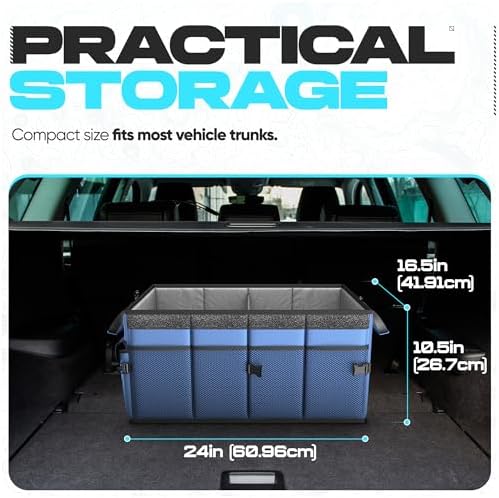 FORTEM Trunk Organizer - Foldable Car Organizer & Storage for SUVs & Trucks