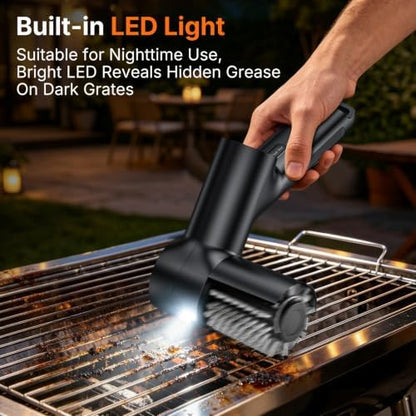 Electric Grill Brush for Outdoor, Portable BBQ Grill Cleaner
