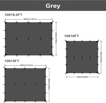 KALINCO Tent Tarp, Picnic Mat Camping Tarp Tent Hammock Tarp, pu Waterproof Camping tarp Tent Rain Fly Picnic Mat Survival Shelter Sunshade