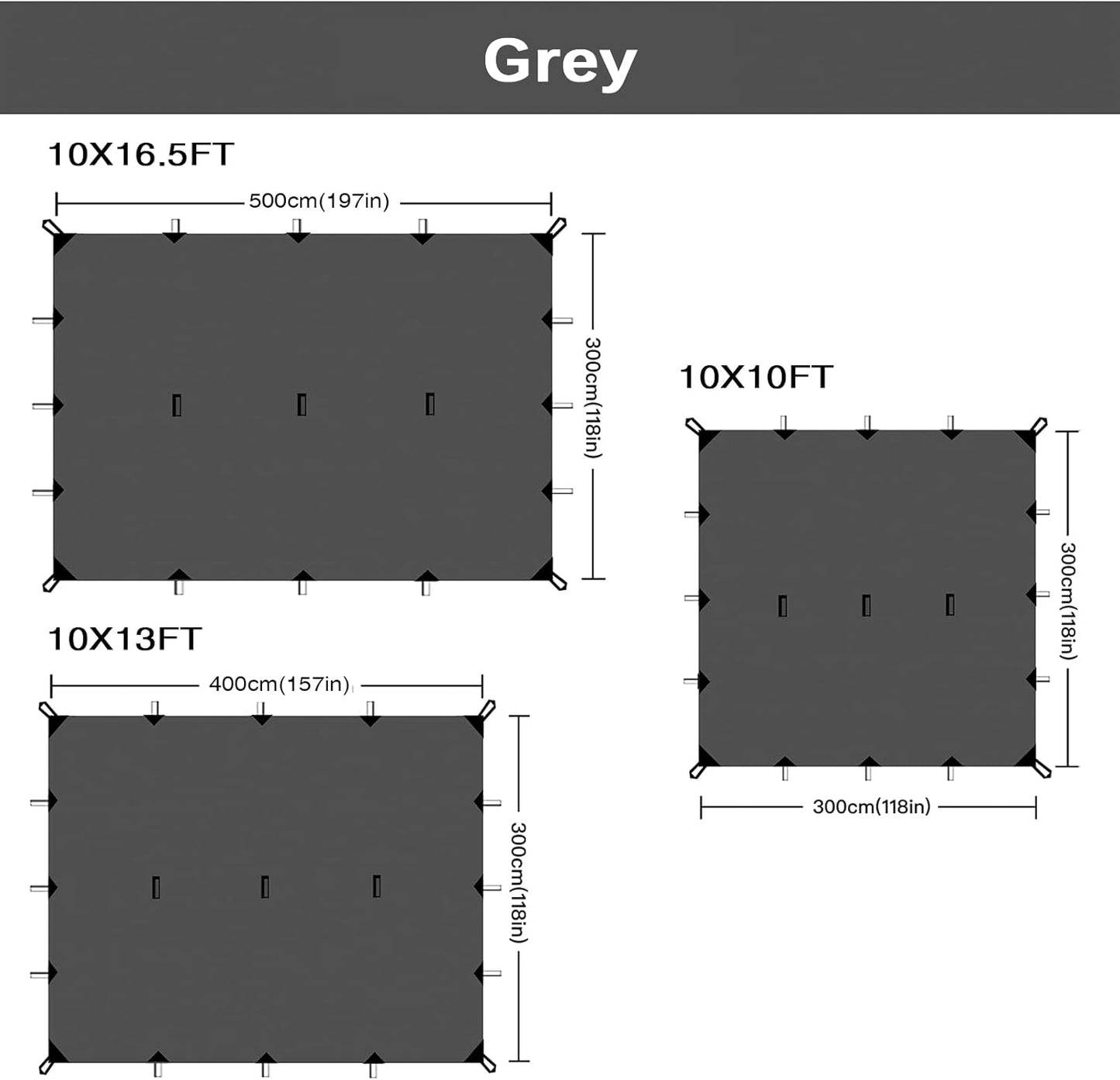 KALINCO Tent Tarp, Picnic Mat Camping Tarp Tent Hammock Tarp, pu Waterproof Camping tarp Tent Rain Fly Picnic Mat Survival Shelter Sunshade