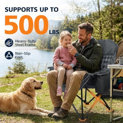 Oversized Camping Chair - Heavy Duty Outdoor Lawn Chair for Adults