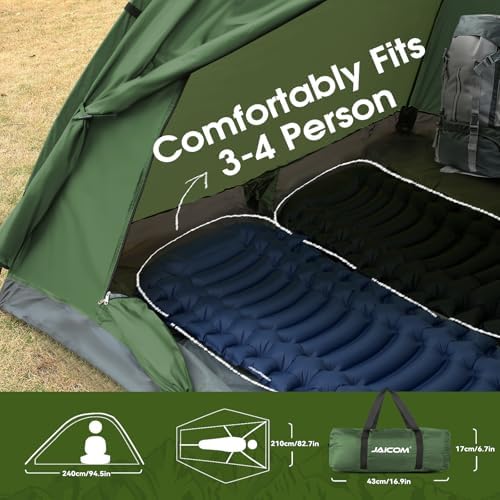 JAICOM 1-4 Person Camping Tent - Lightweight Backpacking Tent, Easy Set Up
