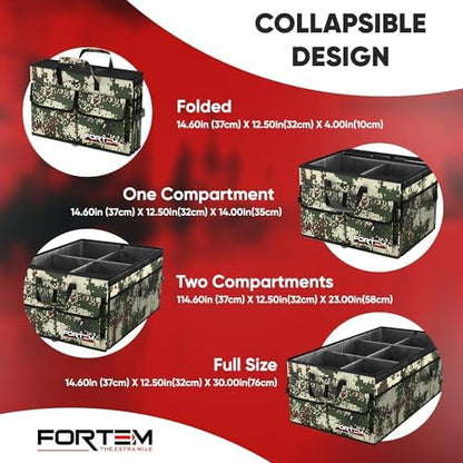 FORTEM Trunk Organizer - Foldable Car Organizer with Cooler for SUV, Trucks