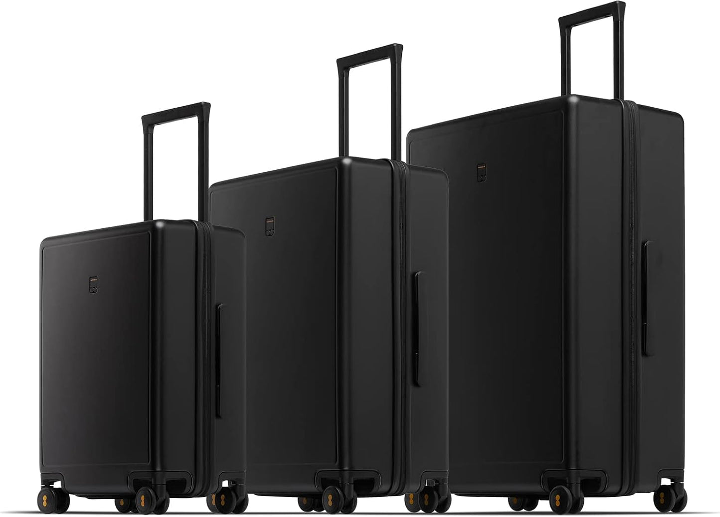 LEVEL8 Elegance Matte Luggage Set, 20 Inch Carry-on Luggage, 24&28 Large Suitcase Lightweight Hardside Suitcases with Wheels,Tsa Lock,3-Piece Set(20/24/28), Black