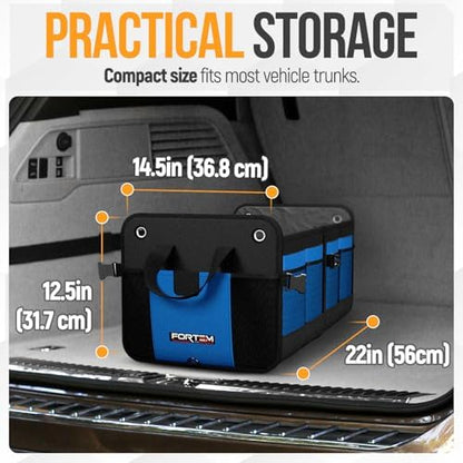 FORTEM Trunk Organizer - Collapsible Car Organizer & Storage Bag for SUVs