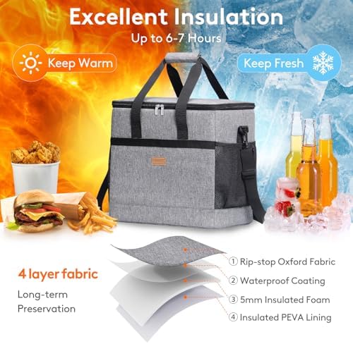 Lifewit Cooler Bag 30/50/60 Cans Collapsible, Insulated Large Lunch Bag