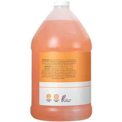 Ginger Lily Farms Club & Fitness Moisturizing Shampoo for All Hair Types, 100% Vegan & Cruelty-Free, Citrus Scent, 1 Gallon (128 fl oz) Refill