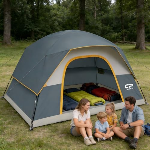 CAMPROS CP Tents for Camping 2/4/6 Person, Waterproof Windproof Dome Tent