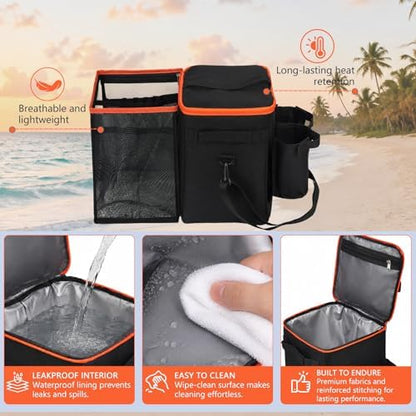 2-in-1 Cooler Mesh Organizer Insert for XL Rubber Beach Totes
