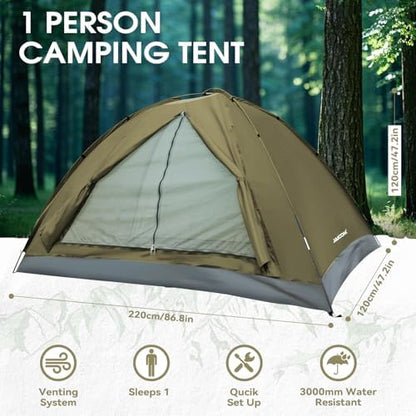JAICOM 1-4 Person Camping Tent - Lightweight Backpacking Tent, Easy Set Up