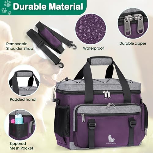 IGOLUMON Dog Travel Bag Large Waterproof Pet Travel Bags Set for Supplies