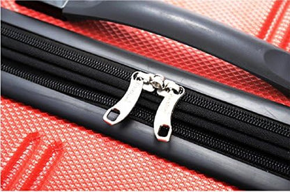 Rockland Melbourne Hardside Expandable Luggage with Spinner Wheels, RED, 2 Piece (20/28)