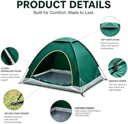 Wind Tour Easy Setup Breathable Mesh Tent for Backpacking & Outdoor Use