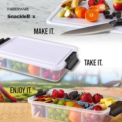Farberware Snacklebox 7.8 x 12.7 Inch Cutting Board with Lid