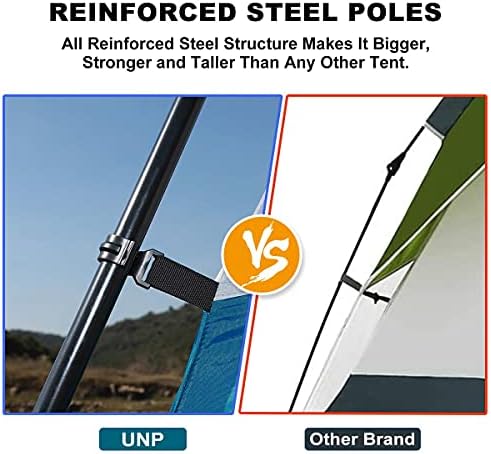UNP 6 Person Tents for Camping Waterproof Family Cabin Tent with Rainfly