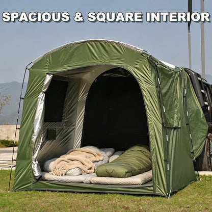 Economical Car Camping Tent - Easy Setup 210D Ripstop, Spacious Universal Fit for Overnight Outdoor Trips
