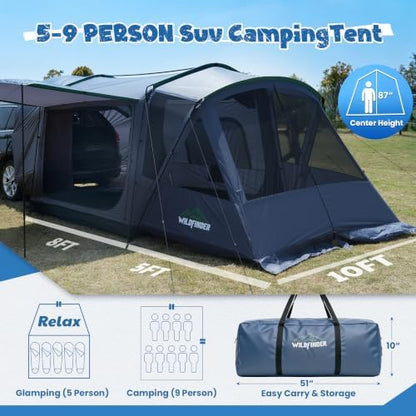 WildFinder SUV Tent, Car Tents for Camping, SUV Tailgate Tent for Family