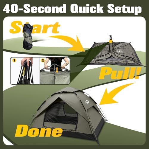 Camping Tent 2/3/4 Person Instant Pop Up Tents for Camping