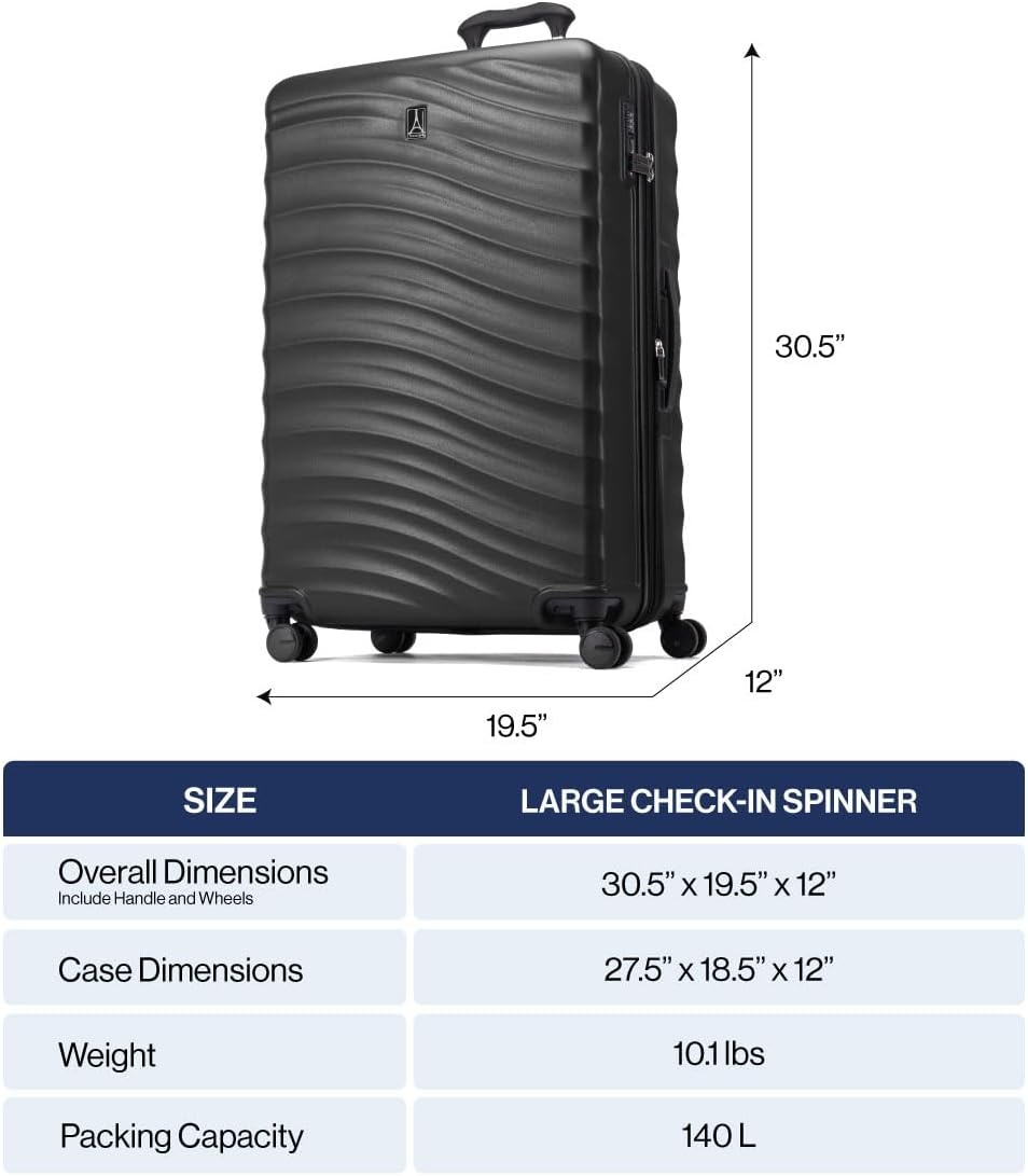 Travelpro Maxlite Air V2 Hardside Expandable Checked Luggage, 8 Spinner Wheels, Lightweight Hard Shell Suitcase, TSA lock, Teal, Checked Large 28-Inch