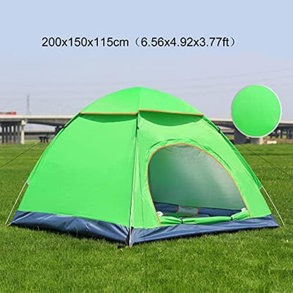 Family Dome Tent Pop-Up Tent Lightweight Tent Durable 210T Polyester Fabric Water-Resistant, UV Protection Easy Set Up for Camp Backpacking Hiking Outdoor,Blue,M