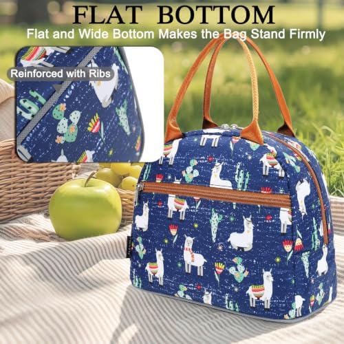FlowFly Insulated Lunch Cooler Bag - Tote Bag Organizer for Women/Men, Alpaca