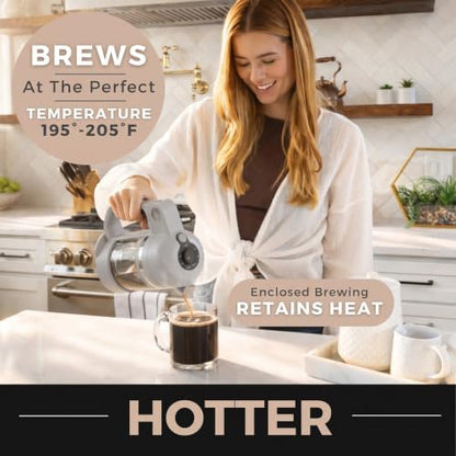 VINCI Micro Café Brewer Compact Coffee Maker for K-Cups & Grounds (Gray)