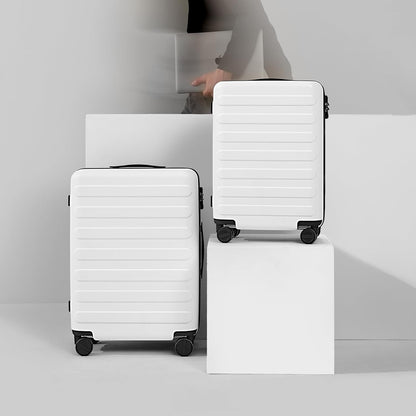 Carry on Luggage 22 X 14 X 9 Airline Approved, 20 Inch Luggage for 3-5 Days Travel, Double Spinner Wheels, 100% Hardshell PC, TSA Lock (05-Lily White (Basic), Checked 28-Inch)